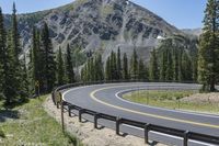 High Road in Colorado with Clear Skies and Nature