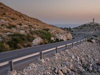 High Road with Ocean View and Armco Barrier