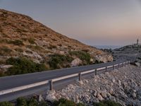High Road with Ocean View and Armco Barrier