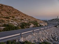 High Road with Ocean View and Armco Barrier