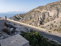 High Road with Ocean View and Clear Sky in Mallorca