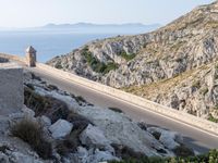 High Road with Ocean View and Clear Sky in Mallorca