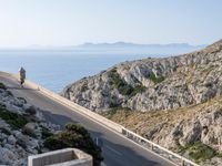 High Road with Ocean View and Clear Sky in Mallorca