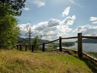 Highland Landscape with Lake and Rolling Hills