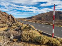 Highland landscape with road in Tenerife, Spain