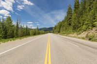 Highland Road in Canada: Under a Clear Sky