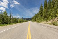 Highland Road in Canada: Under a Clear Sky