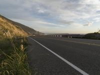 Highway Along the Ocean Cliff: Enjoying a Clear Sky