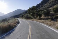 Highway Through Mountain Pass: Asphalt Road