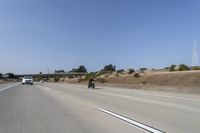 Highway Road with Motion Blur on Clear Sky Day