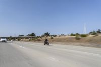 Highway Road with Motion Blur on Clear Sky Day