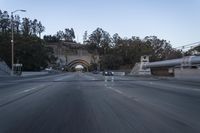 Highway Tunnel Bridge and Straight Road