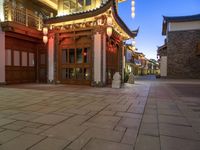 Historic Architecture in Lijiang, China at Night