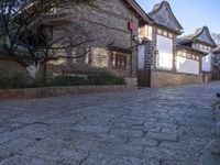 Historic Architecture in a Residential Area Village