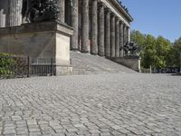 Historic Berlin: Cobblestone Roads and Roman Columns