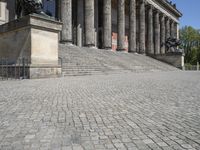 Historic Berlin: Cobblestone Roads and Roman Columns