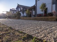 Historic China Residential Area with Cobblestone Roads