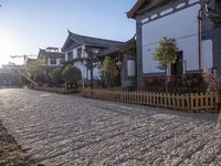 Historic China Residential Area with Cobblestone Roads