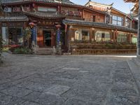 Historic Town Lijang China Cobblestone Roads 002