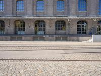 Historic Warehouse with Iron Doors and Windows