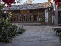 Historical Architecture: Chinese Temple in Lijiang, Yunnan, China