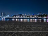 Holland Cityscape with Modern Architecture at Night