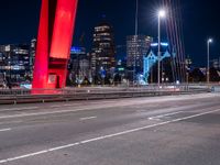 Holland Cityscape at Night: Vibrant Lights Illuminate the Urban Scene