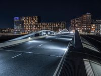 Night View of Modern Architecture in Holland's City