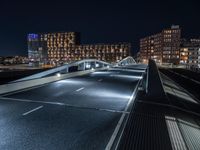 Night View of Modern Architecture in Holland's City