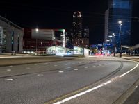 Urban Design in Holland: Night Light Streaks Illuminate the City