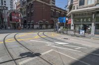 the cross roads in china are empty in some areas of town life, but it looks pretty