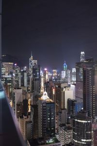 Hong Kong Cityscape: Overlooking the City at Night