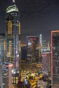 Hong Kong Cityscape: Overlooking the City at Night