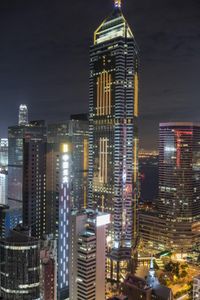 Hong Kong Cityscape: Overlooking the City at Night