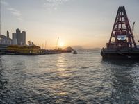 Hong Kong Harbor: A Cityscape with Clear Skies