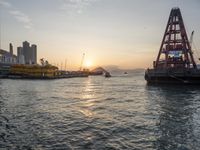 Hong Kong Harbor: A Cityscape with Clear Skies