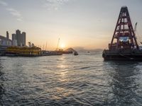 Hong Kong Harbor: A Cityscape with Clear Skies