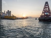 Hong Kong Harbor: A Cityscape with Clear Skies