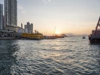 Hong Kong Harbor: A Cityscape with Clear Skies