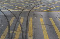 Hong Kong High Angle View Straight Road