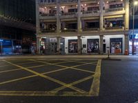 Night Scene in Hong Kong: Street Light Illuminating the Dark