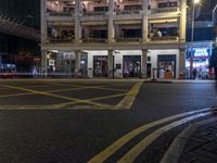 Night Scene in Hong Kong: Street Light Illuminating the Dark