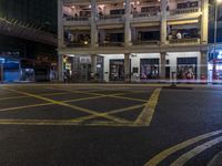 Night Scene in Hong Kong: Street Light Illuminating the Dark