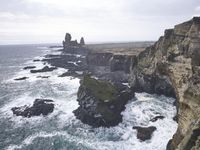 Iceland's Coastal Landscape: A Majestic View of the Ocean