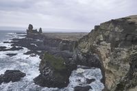 Iceland's Coastal Landscape: A Majestic View of the Ocean