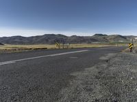 Iceland Landscape: Dirt Road and Mountain Range 001