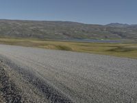 Iceland Landscape Road Through Grass Field