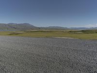 Iceland Landscape Road Through Grass Field 005