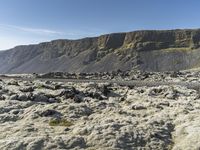 Iceland: Mountain Landscape with Grass and Clear Sky