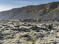 Iceland: Mountain Landscape with Grass and Clear Sky